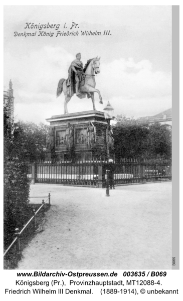 Königsberg, Friedrich Wilhelm III Denkmal