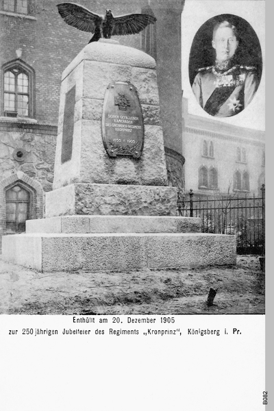 Königsberg, "Kronprinz"- Kaserne, Ehrenmahl