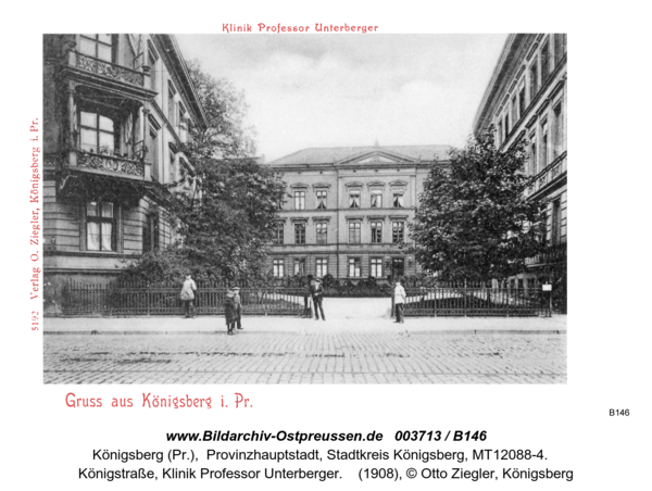 Königsberg (Pr.), Königstraße, Klinik Professor Unterberger