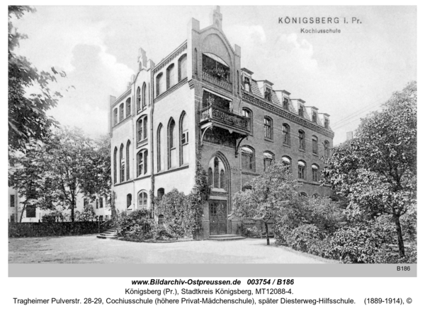 Königsberg, Tragheimer Pulverstr. 28-29, Cochiusschule (höhere Privat-Mädchenschule), später Diesterweg-Hilfsschule