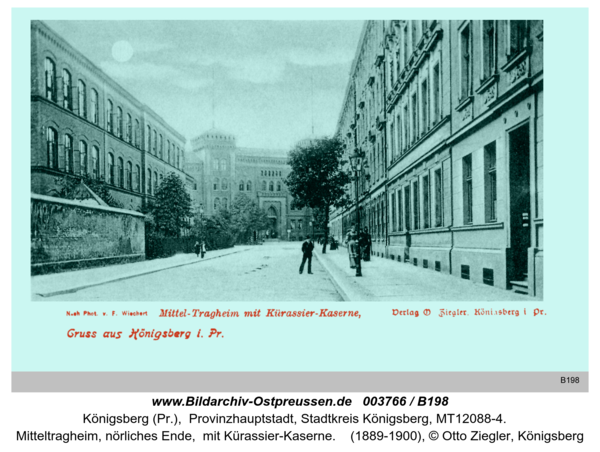 Königsberg (Pr.), Mitteltragheim, nörliches Ende,  mit Kürassier-Kaserne