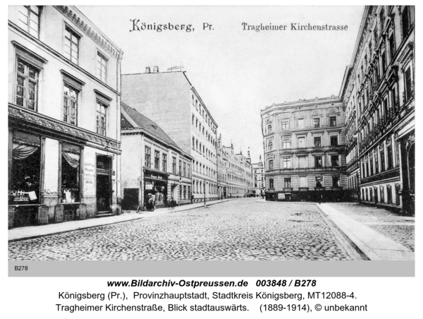 Königsberg (Pr.), Tragheimer Kirchenstraße, Blick stadtauswärts