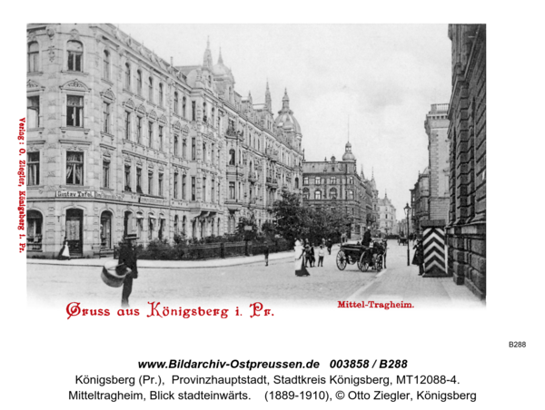 Königsberg (Pr.), Mitteltragheim, Blick stadteinwärts