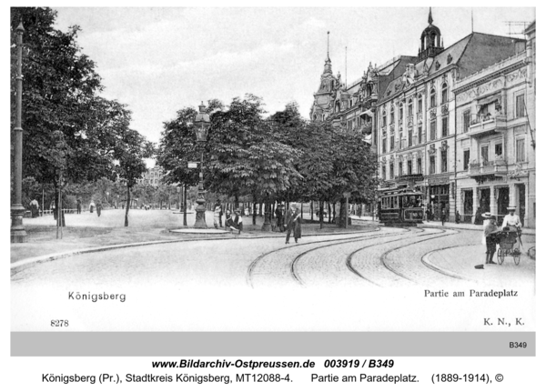 Königsberg, Partie am Paradeplatz