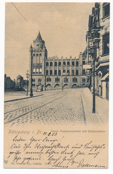 Königsberg, Schloßstraße und Post