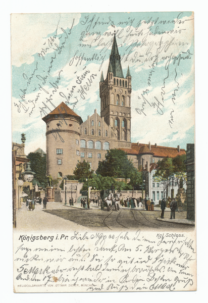 Königsberg, Kaiser-Wilhelm-Platz, Schloss von Süden
