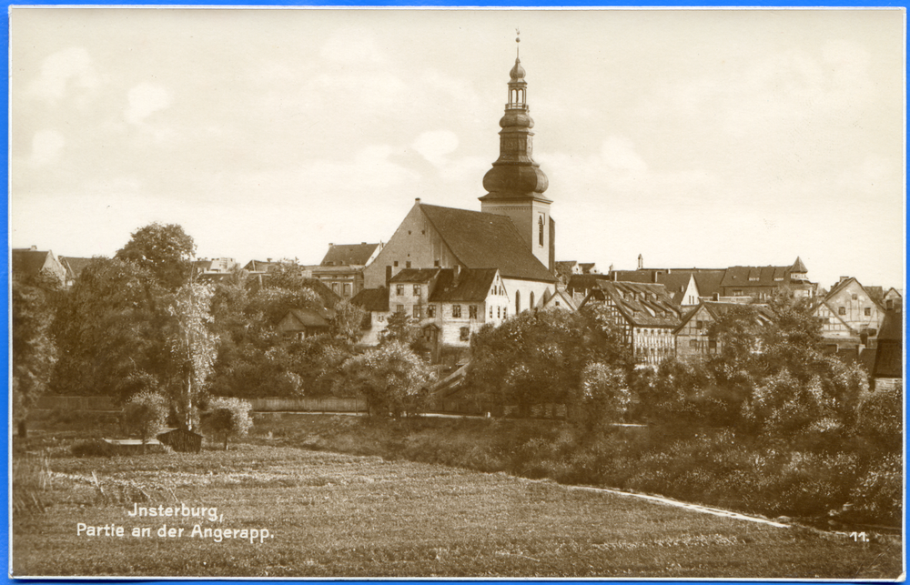 Insterburg, Partie an der Angerapp und Lutherkirche