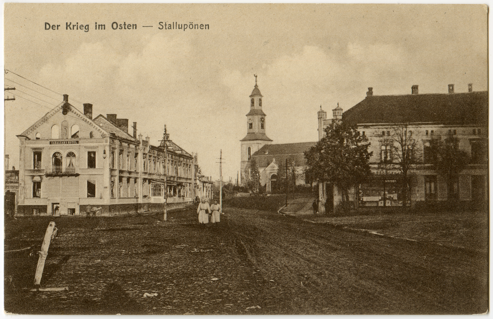 Stallupönen, Altstädtischer Markt, Hotel Cabalzar, Zerstörungen