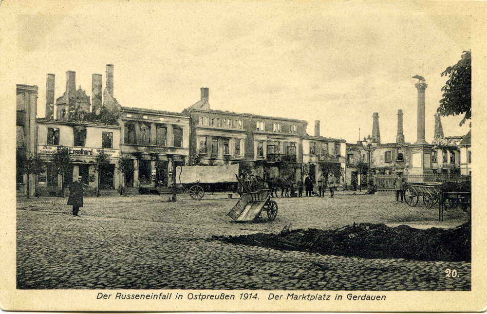 Gerdauen, Zerstörungen, Marktplatz