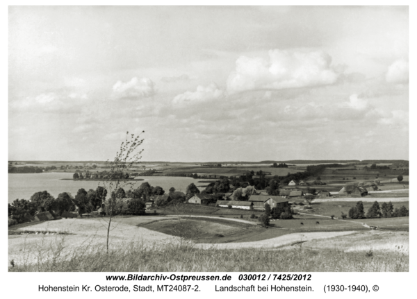 Hohenstein i. Ostpr., Landschaft bei Hohenstein