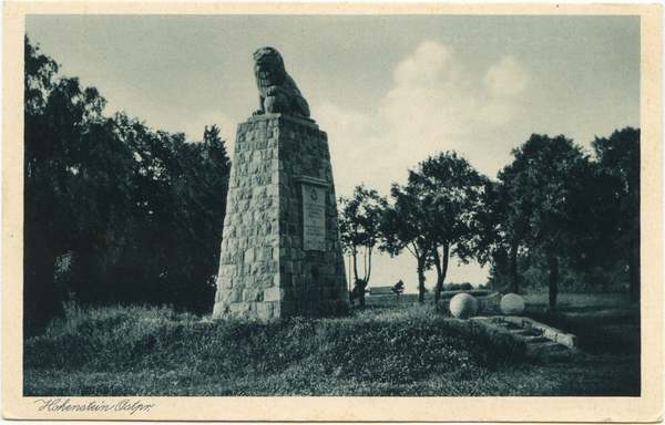 Hohenstein i. Ostpr., Löwendenkmal, Denkmal des Inf. Rgt. 147