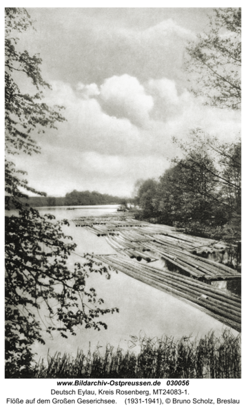 Deutsch Eylau, Flöße auf dem Großen Geserichsee