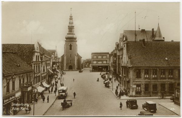 Insterburg, Alter Markt mit Lutherkirche