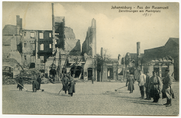 Johannisburg, Der zerstörte Marktplatz