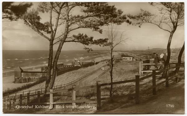 Kahlberg-Liep, Strand und Promenade, Blick vom Russenberg