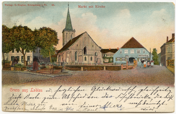 Labiau, Markt mit Kirche