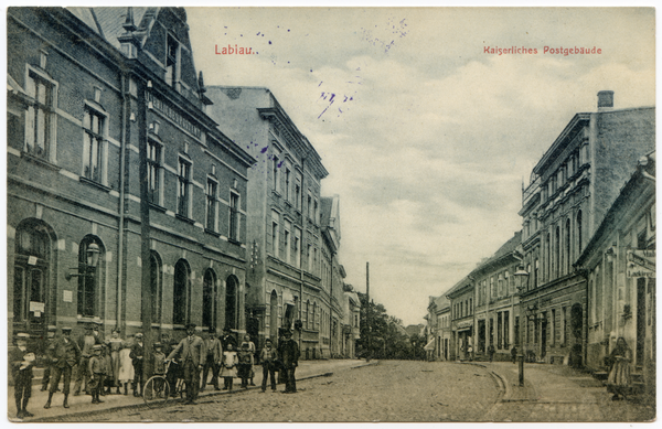 Labiau, Königsberger Straße mit Postamt