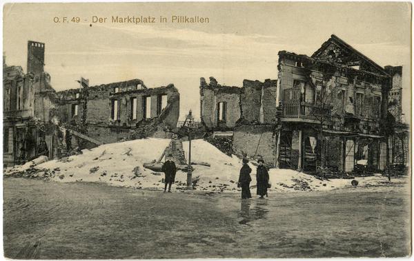 Pillkallen Kr. Schlossberg, Der zerstörte Marktplatz