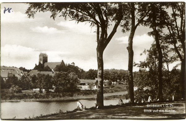 Gerdauen, Blick auf die Kirche