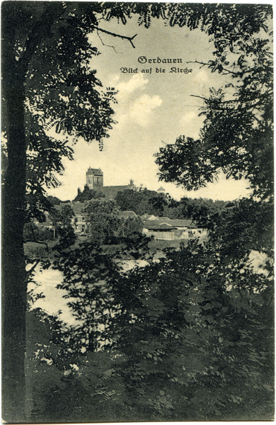 Gerdauen, Blick auf die Kirche