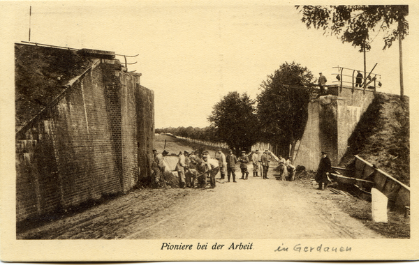 Gerdauen, Zerstörungen V, Wiederaufbau einer Brücke