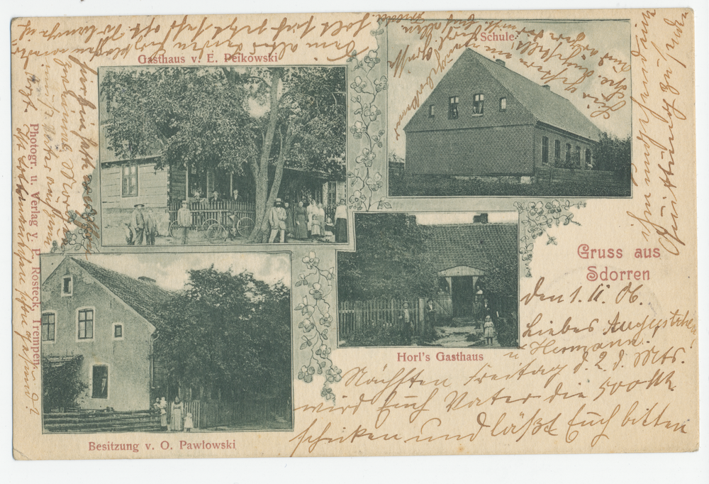 Sdorren (Dorren), Gasthaus, Schule, Haus, Gasthaus