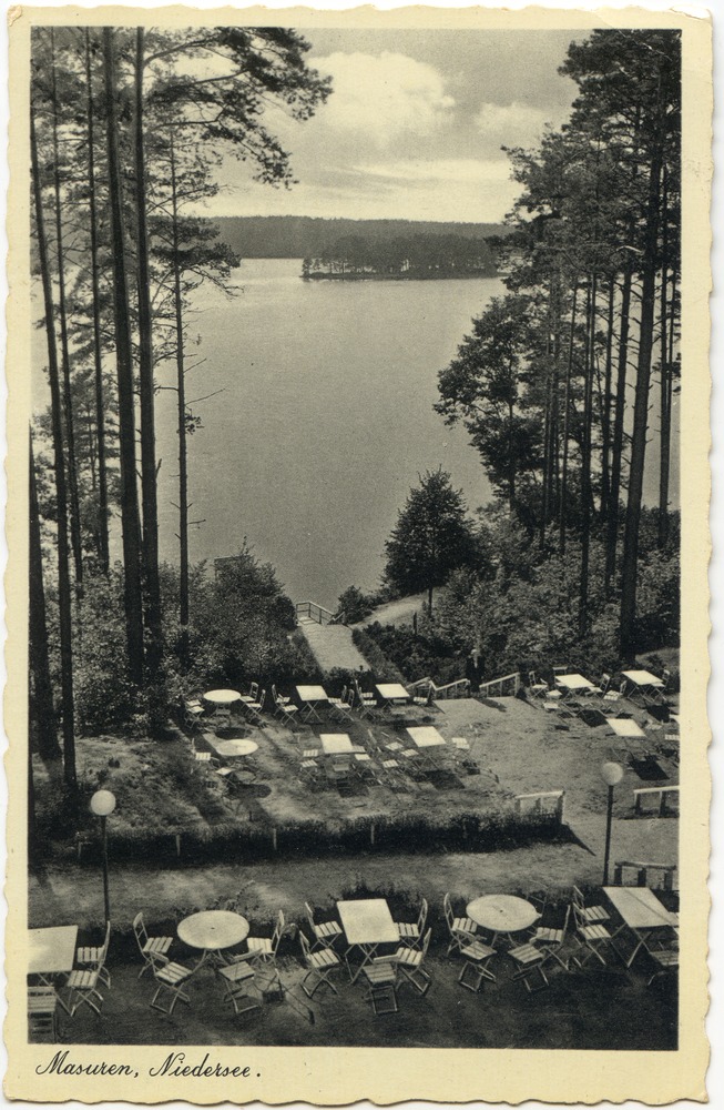 Niedersee, Kurhaus Rudczanny, Blick von der Terrasse