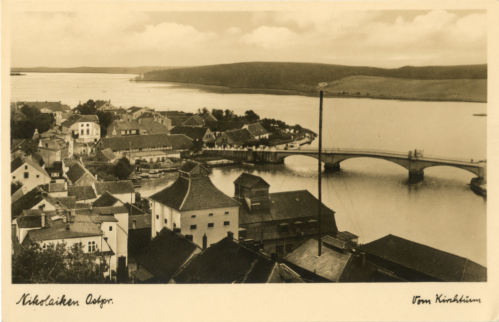 Nikolaiken Kr. Sensburg, Blick vom Kirchturm auf die Stadt