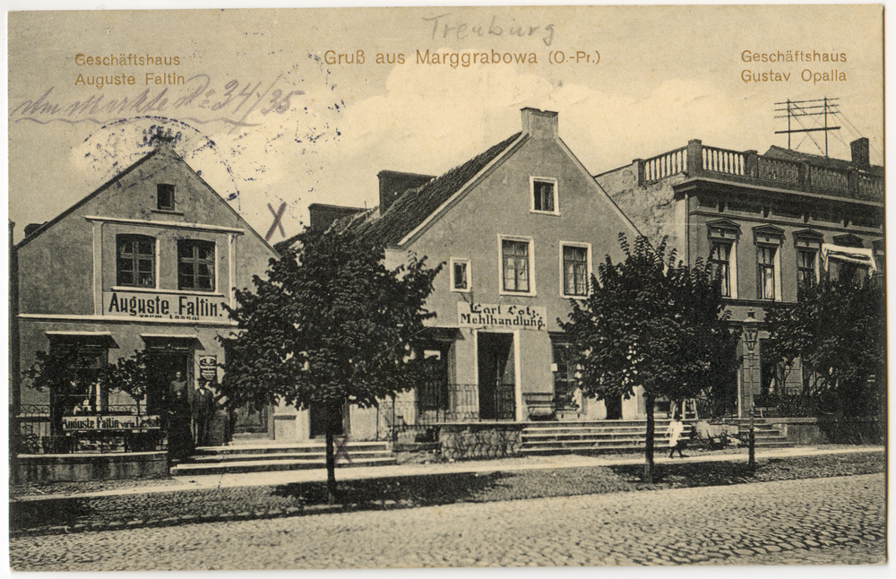 Marggrabowa, Geschäftshäuser Auguste Faltin und Gustav Opalla