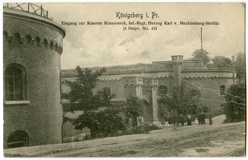 Königsberg (Pr.), Krausenecksche Wallstraße, Kaserne Krauseneck, Eingang