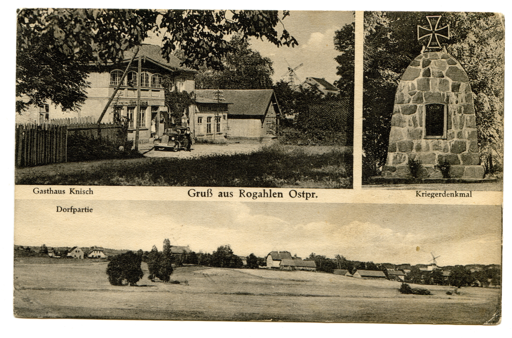 Rogahlen II, Gasthaus, Kriegerdenkmal, Dorfpartie