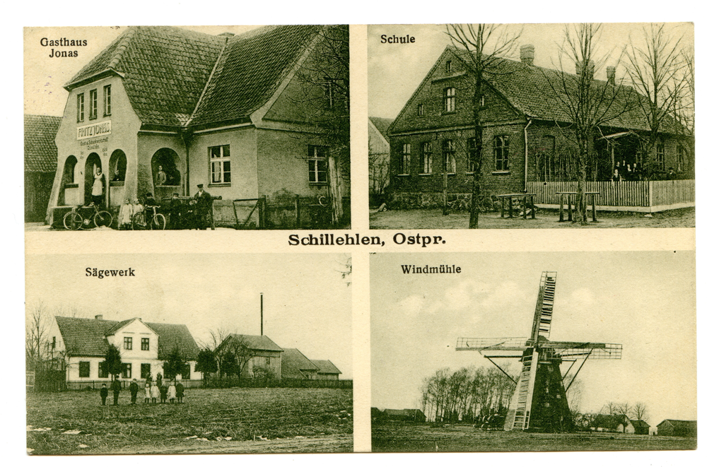 Schillehlen Kr. Angerapp, Gasthaus, Schule, Sägewerk, Windmühle