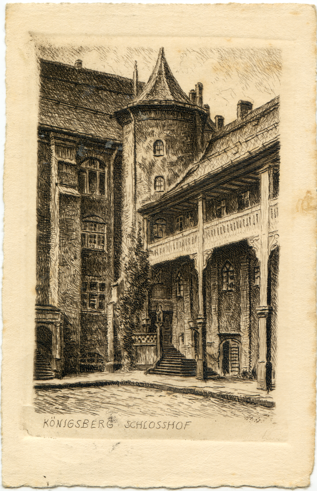 Königsberg (Pr.), Schlosshof, Zeichnung
