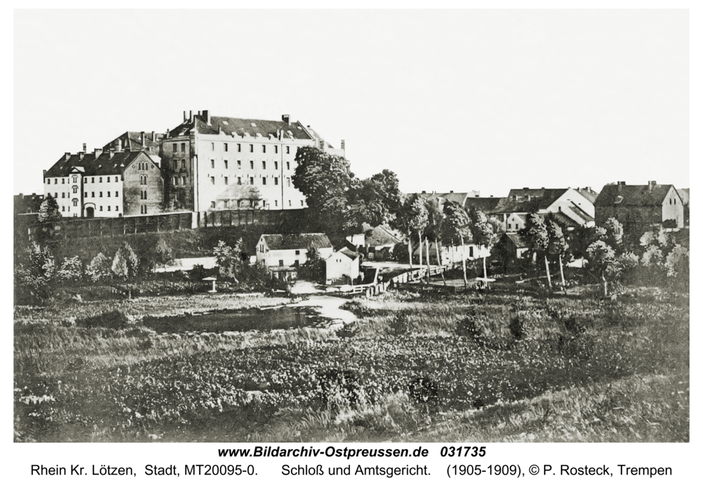 Rhein Kr. Lötzen, Schloß und Amtsgericht