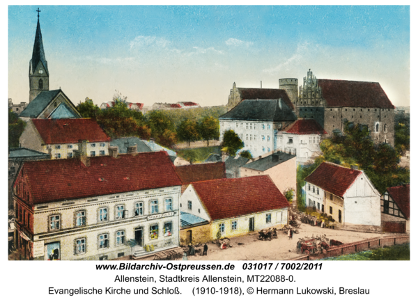 Allenstein, Evangelische Kirche und Schloß