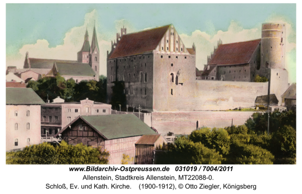 Allenstein, Schloß, Ev. und Kath. Kirche