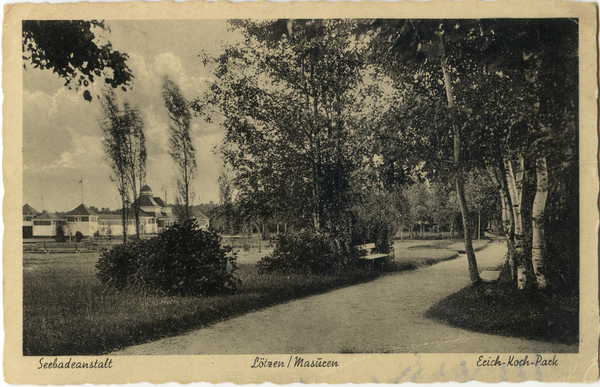 Lötzen, Seebadeanstalt und Erich-Koch-Park