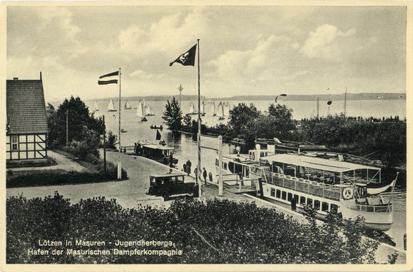 Lötzen, Jugendherberge und Hafen der Masurischen Dampferkompagnie