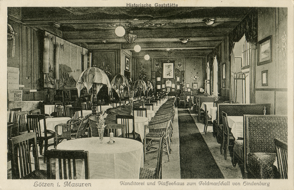 Lötzen, Historische Gaststätte, Konditorei und Kaffeehaus zum Feldmarschall von Hindenburg