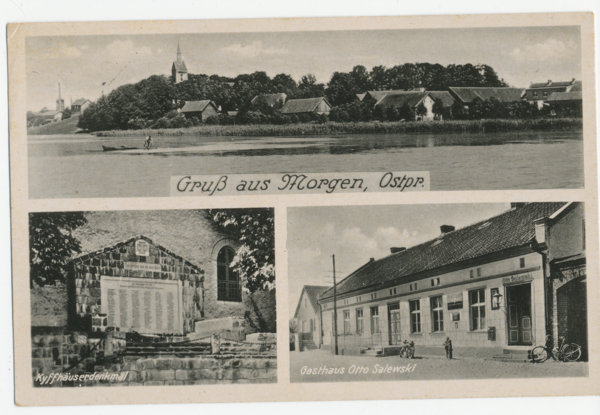 Morgen, Kr. Johannisburg, Gesamtansicht, Denkmal, Gasthaus