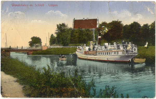 Lötzen, Wendehafen mit Schloß