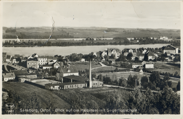 Sensburg, Blick auf die Halbinsel mit Segelflugschule