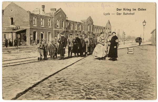 Lyck, Bahnhof, Kriegszerstörungen