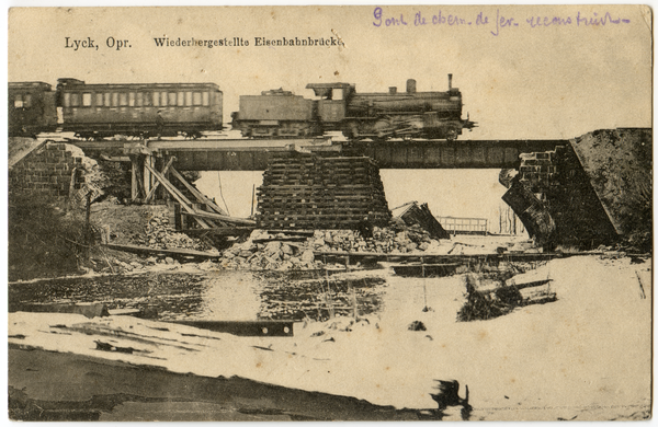 Lyck, Eisenbahnbrücke, Wiederhergestellt