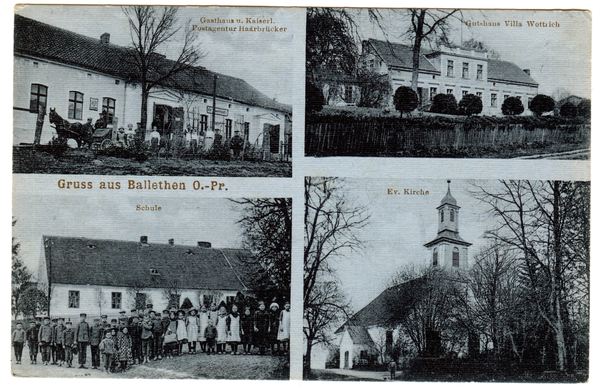 Ballethen, Gasthaus, Gutshaus, Schule, Ev. Kirche
