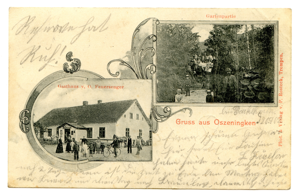 Oszeningken, Gasthaus, Gartenpartie