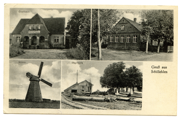 Schillehlen Kr. Angerapp, Gasthaus, Schule, Mühle, Sägewerk