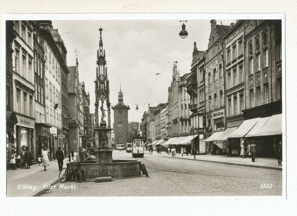 Elbing, Alter Markt mit Brunnen