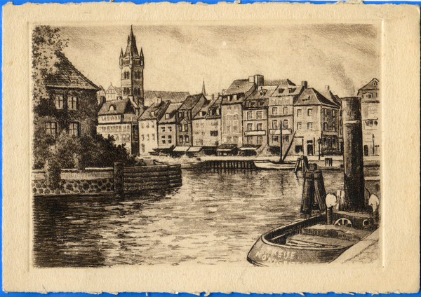 Königsberg (Pr.), Blick auf den Oberen Fischmarkt, Zeichnung