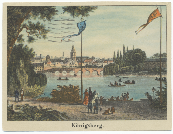 Königsberg (Pr.), Schlossteich mit Schlossteichbrücke